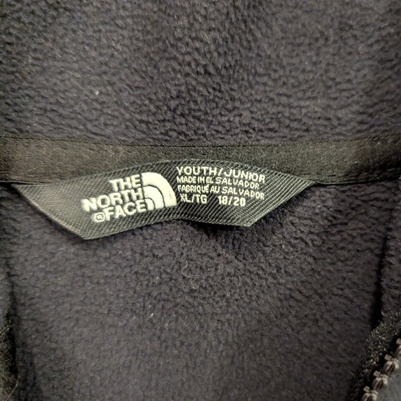 The North Face Fleece Hoodie Youth XL 18/20 Black Full Zip Gorpcore Jacket - Picture 5 of 8